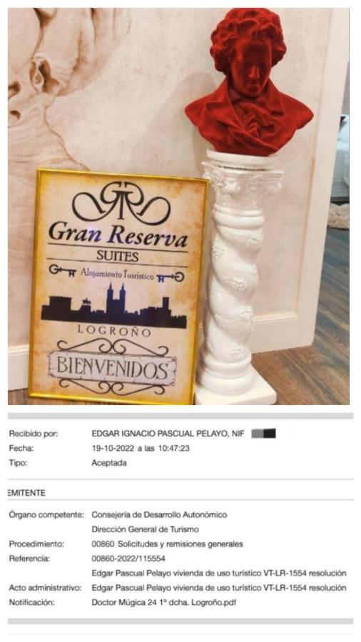 Gran Reserva Suites Centro Alojamiento Entero Logrono Bagian luar foto